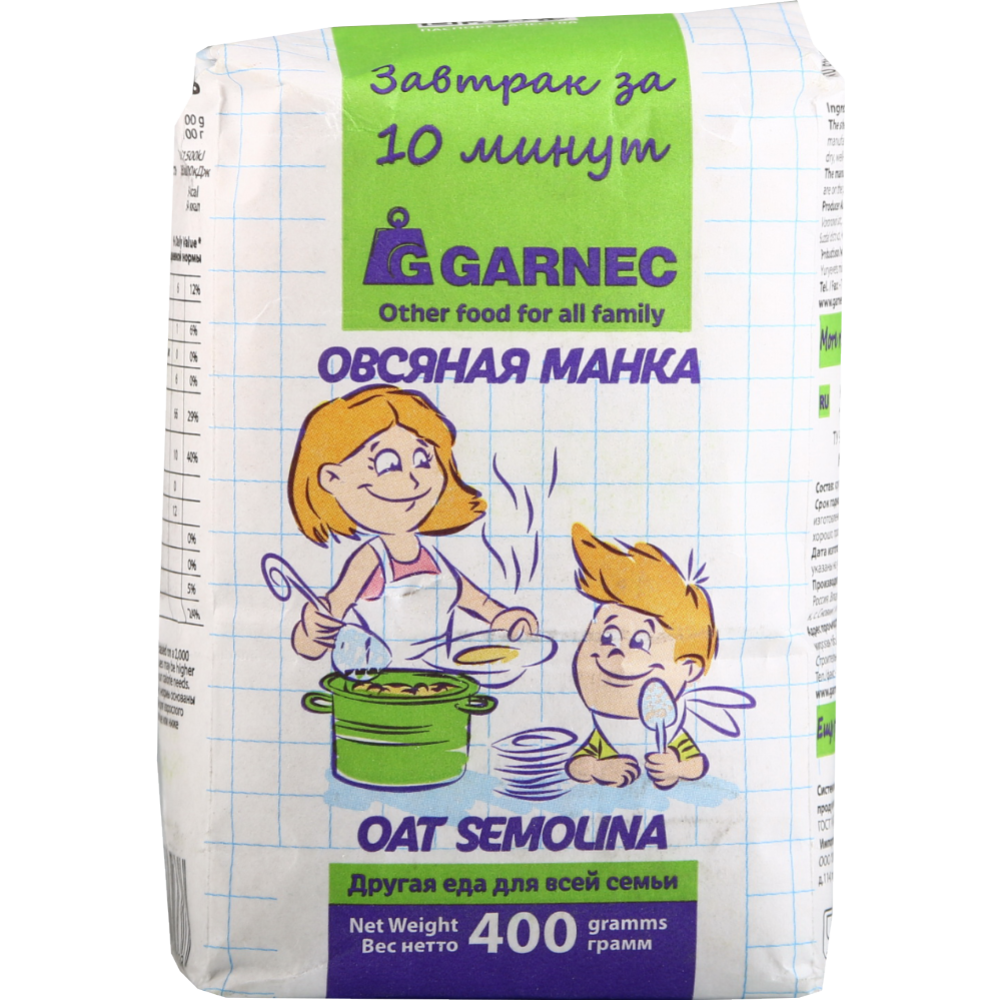 Овсяная манка «Гарнец» 400 г