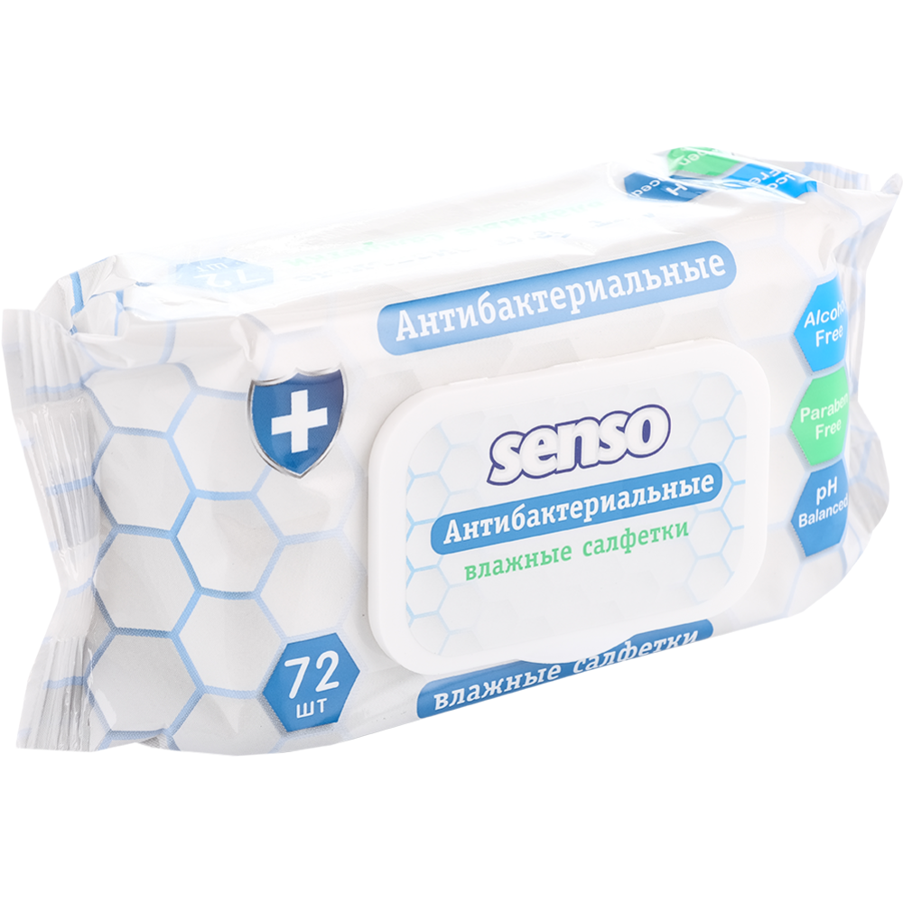 Влажные салфетки «Senso» антибактериальные, 72 шт #0