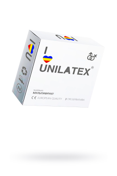 Презервативы Unilatex, multifrutis, аромат, цветные, 19 см, 5,4 см, 3 шт.