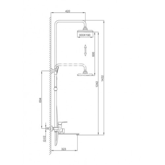 Душевая система Frap F2471, Хром