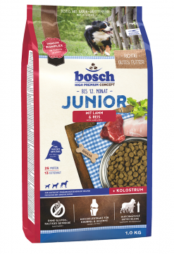 Корм для щенков Bosch Junior with Lamb & Rice ягненок с рисом 1кг