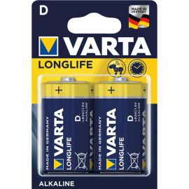 Элемент питания «VARTA» Longlife LR20,  D, алкалиновый, 2 шт