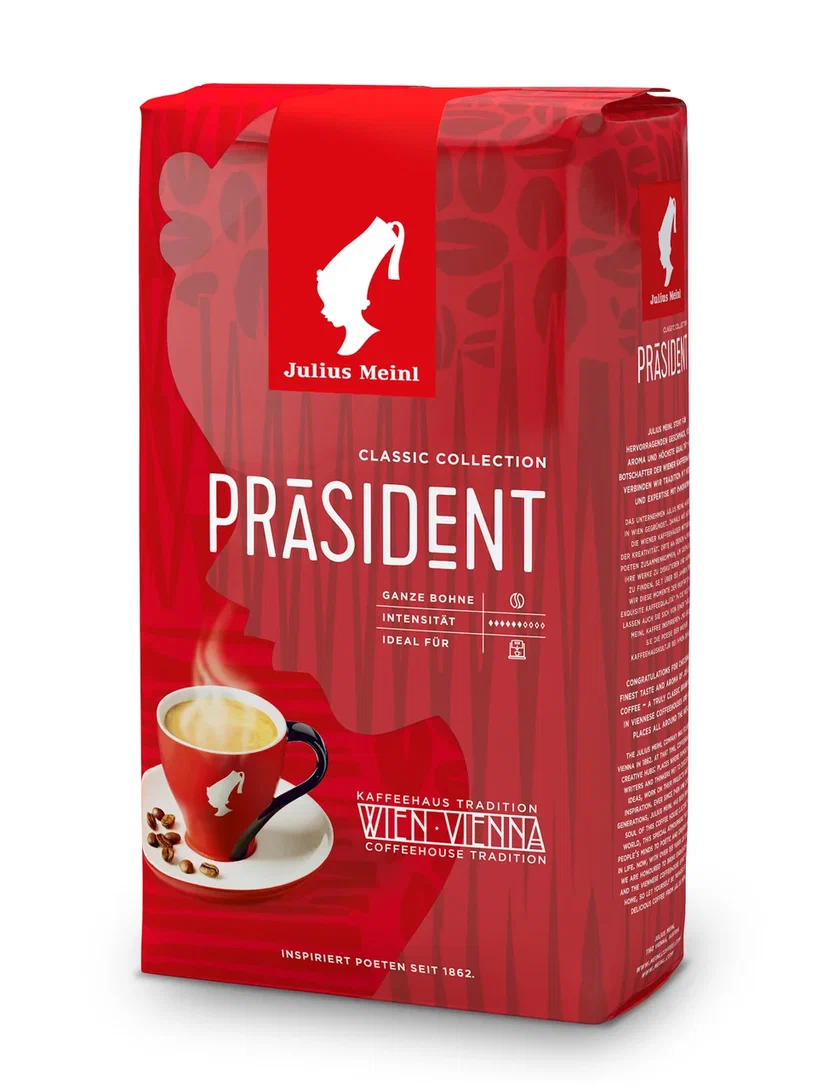 Кофе в зернах Julius Meinl "PRASIDENT" 1kg