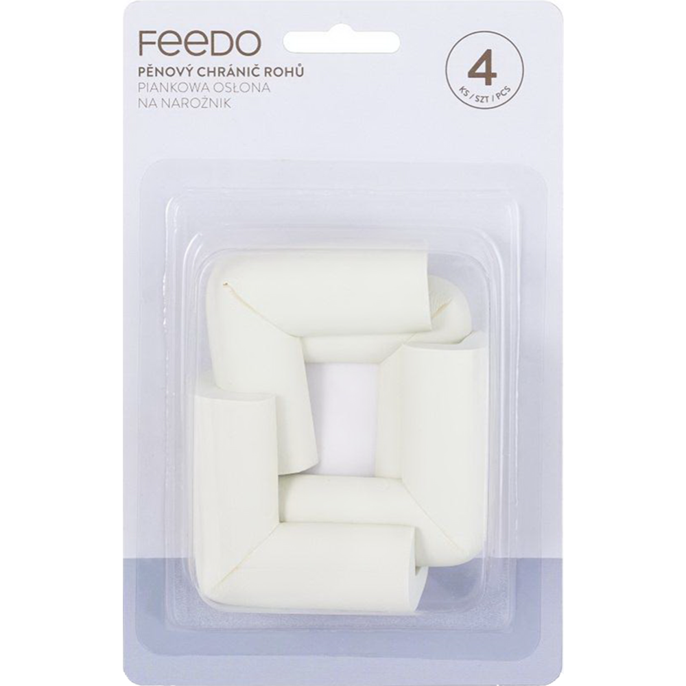 Накладки на углы «Feedo» универсальная, пеноматериал, 243202, белый, 4 шт