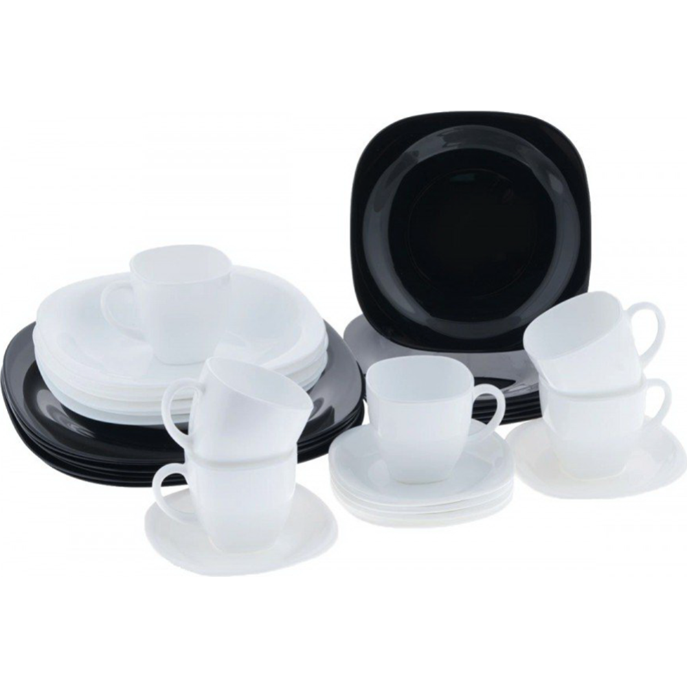 Набор посуды «Luminarc» Carine Black White N1500, 30 предметов