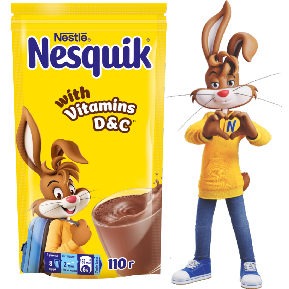 Какао-на­пи­ток «Nesquik» быст­ро­рас­тво­ри­мый, обо­га­щен­ный 110 г