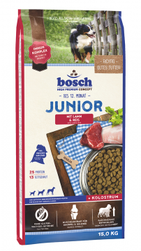Корм для щенков Bosch Junior with Lamb & Rice ягненок с рисом 15кг
