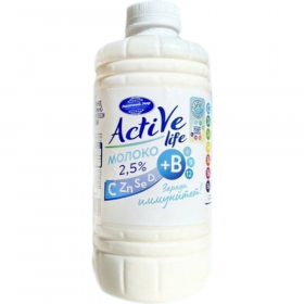 Молоко «Active life» с ви­та­ми­на­ми уль­тра­па­сте­ри­зо­ван­ное, 2/5%