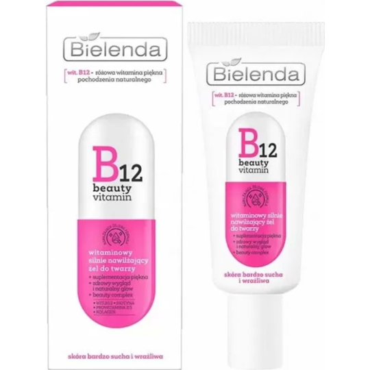 Крем-гель для лица «Bielenda» B12 Beauty Vitamin, 053338, глубоко увлажняющий, 50 мл