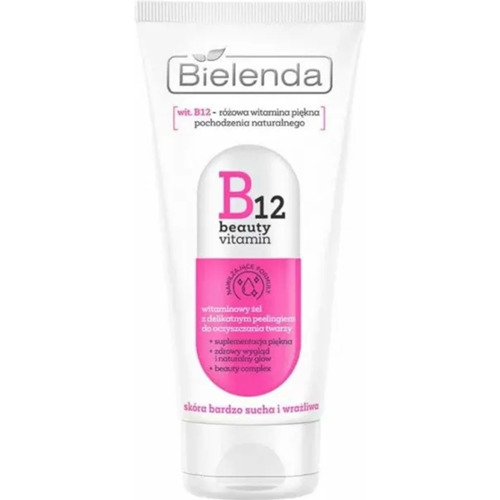 Гель-скраб для умывания «Bielenda» B12 Beauty Vitamin, 053345, витаминный, 150 мл
