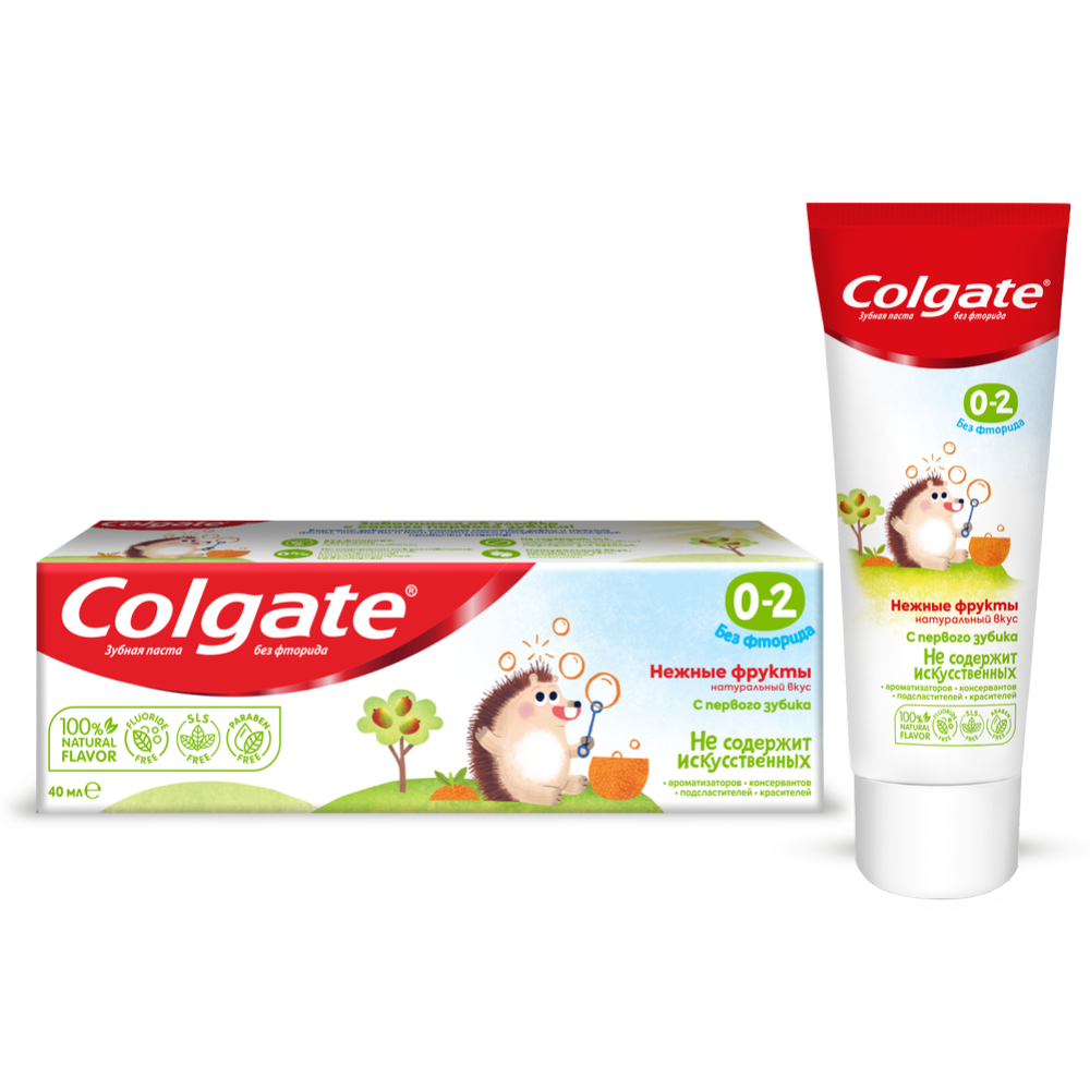 Зубная паста «Colgate» 0-2, нежные фрукты, 40 мл. #1