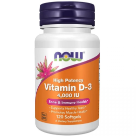 Витамин Д3 NOW Foods Vitamin D-3 4000 IU 120 софтгель