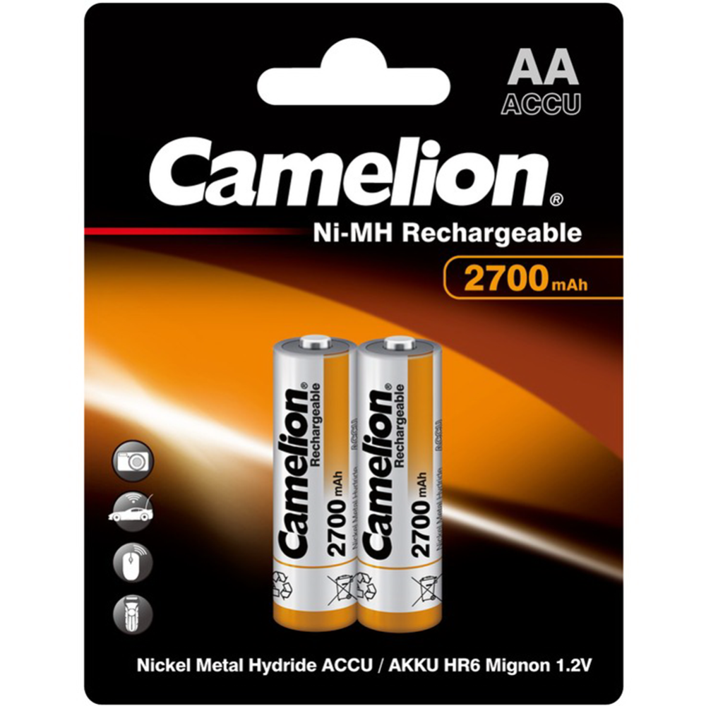 Комплект аккумуляторов «Camelion» NH-AA2700BP2, 2 шт