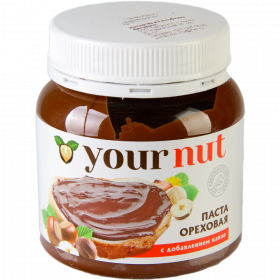 Шо­ко­лад­но-оре­хо­вая паста «Your nut» с до­бав­ле­ни­ем какао, 250г