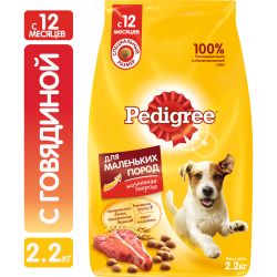 Корм для собак «Pedigree» го­вя­ди­на, 2.2 кг