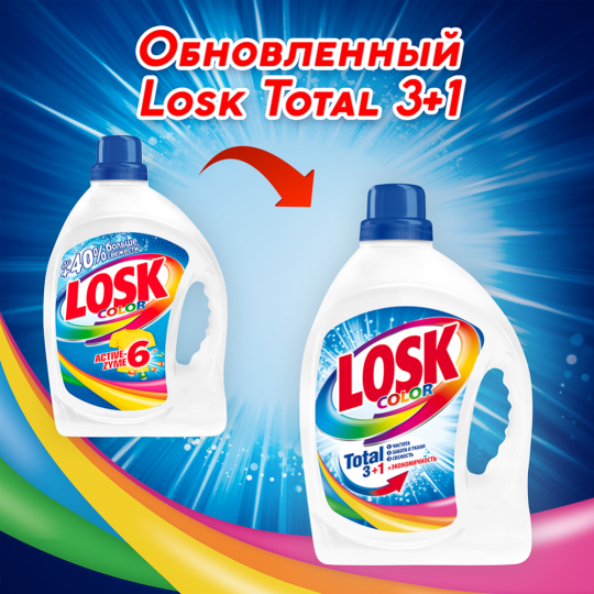 Гель для стирки «Лоск» Color, 2х1.95 л