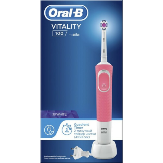 Электрическая зубная щетка «Oral B» Vitality 100 3D White, D100.413.1, Pink