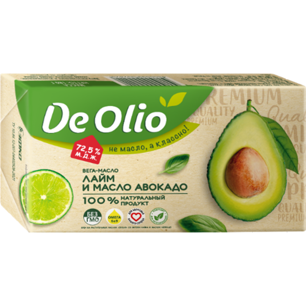 Вега-масло «De Olio» со вкусом лайма и маслом авокадо, 180 г  в .