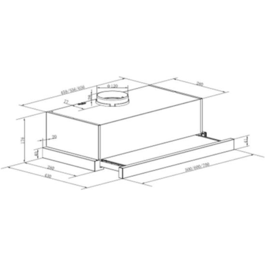 Вытяжка «HOMSair» FLAT 60 Glass черный