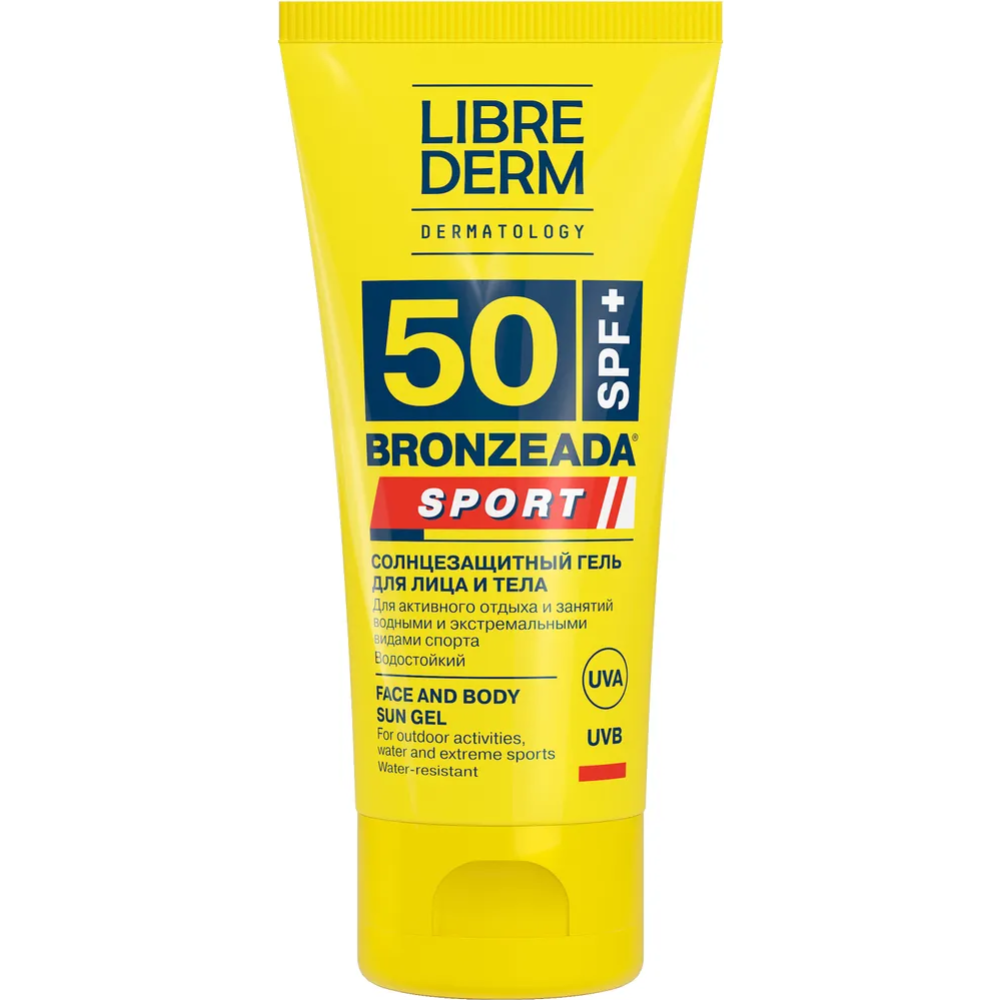 Гель солнцезащитный «Librederm» Bronzeada Sport Для лица и тела SPF50, 50 мл