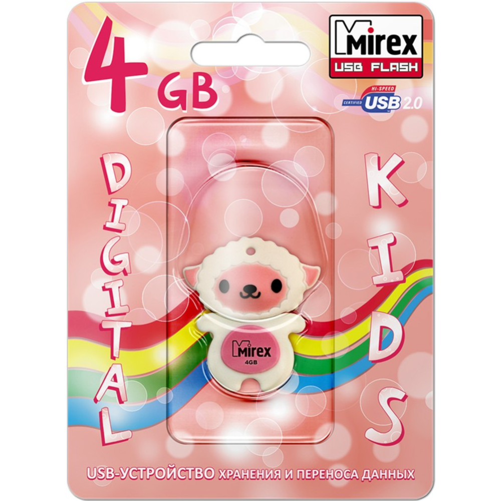 USB-накопитель «Mirex» 16GB, 13600-KIDSHP16, sheep pink