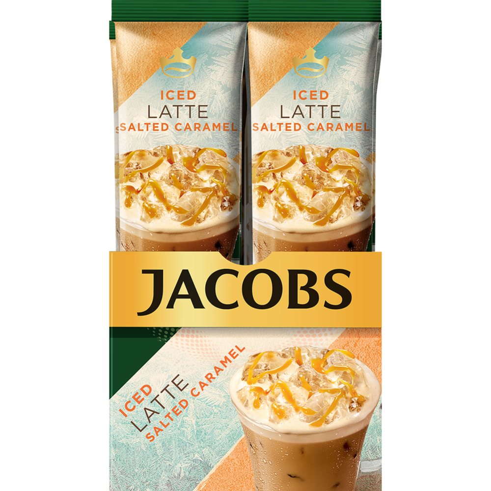 Ко­фей­ный на­пи­ток пор­ци­он­ный «Jacobs» Айс Латте, со­ле­ная ка­ра­мель, 21.3 г