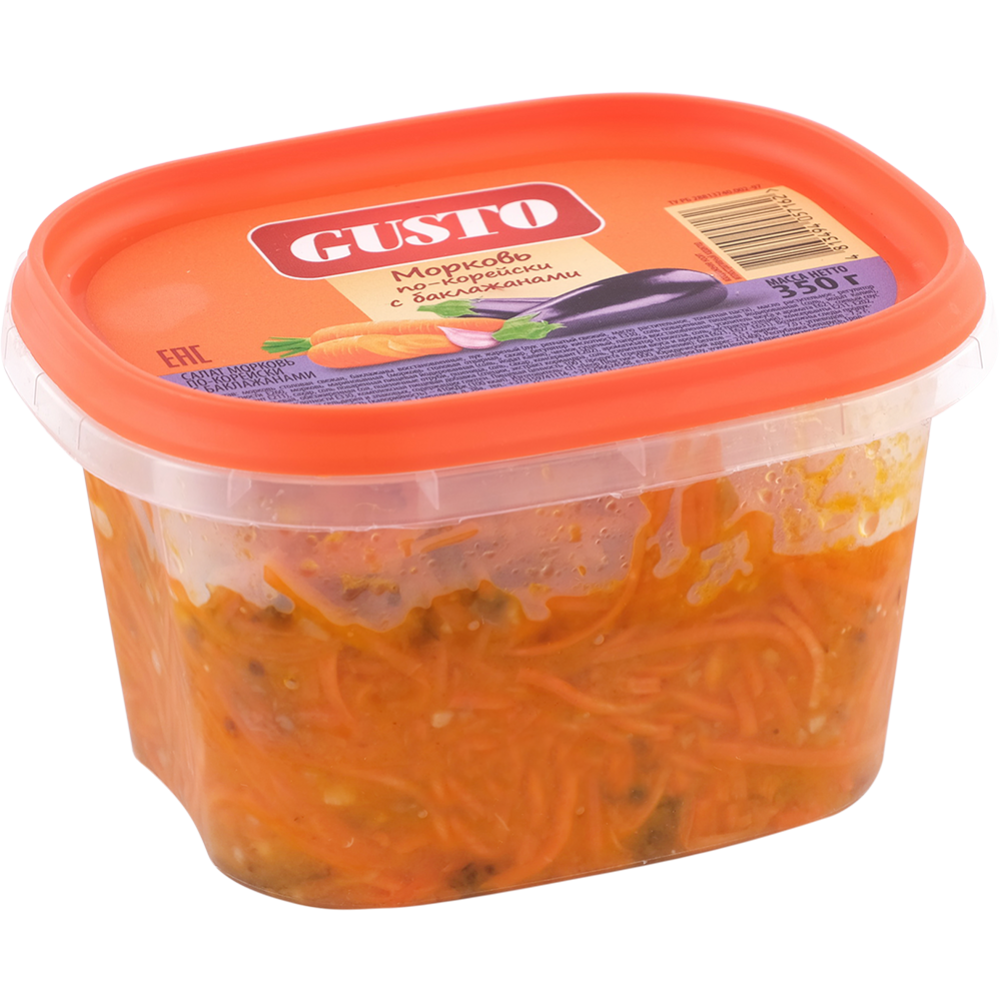 Салат «Gusto» морковь пикантная с баклажанами, 350 г #0