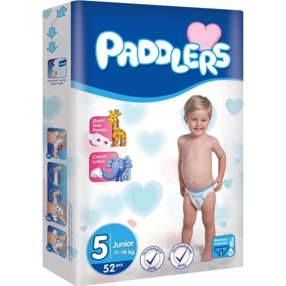 Подгузники детские «Paddlers» Jumbo pack, размер Junior, 11-18 кг, 52 шт #0