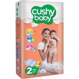 Подгузники детские «Cushy Baby» Jumbo pack, размер Mini 2, 3-6 кг, 80 шт