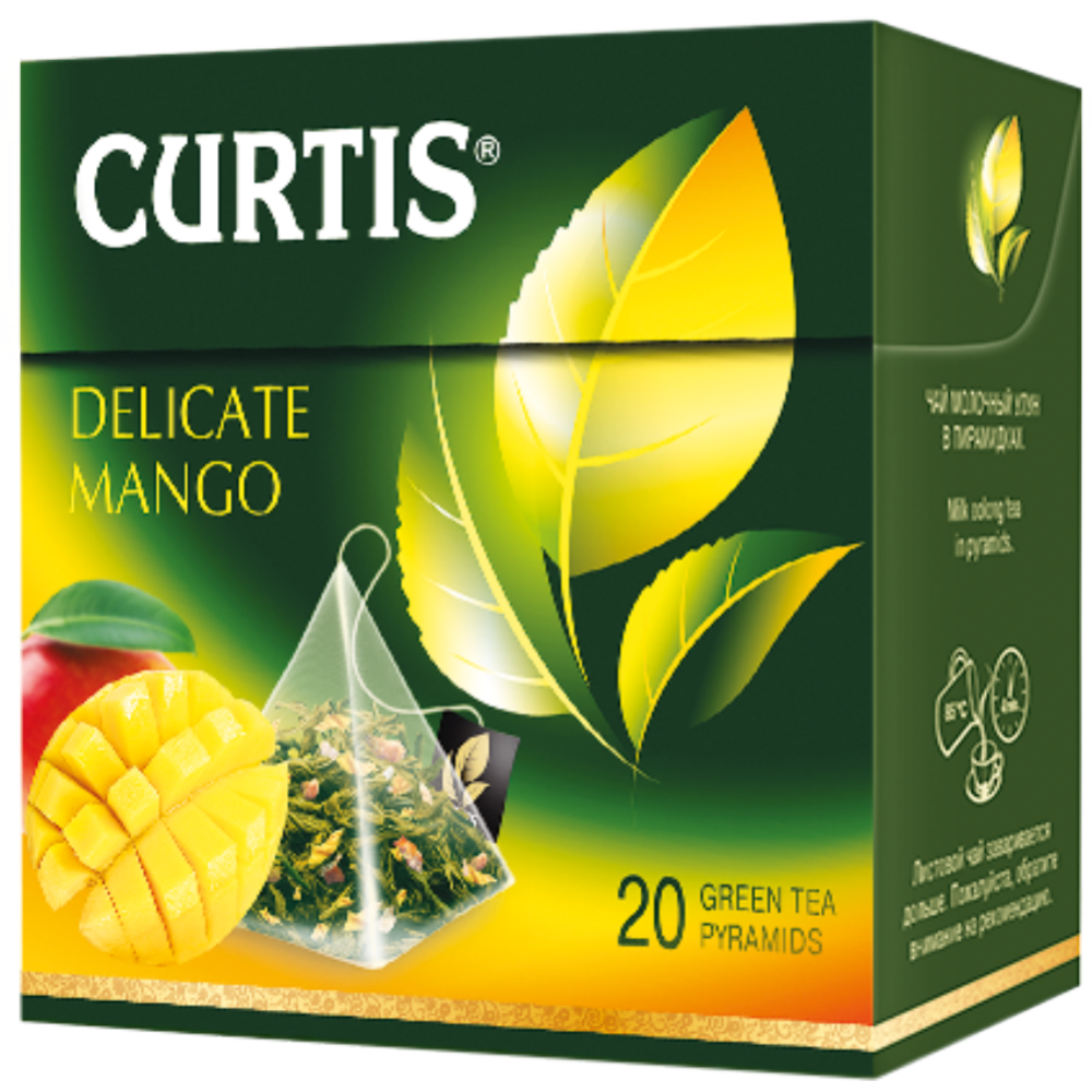 Картинка товара Чай зеленый «Curtis» Delicate Mango, 20х1.8 г