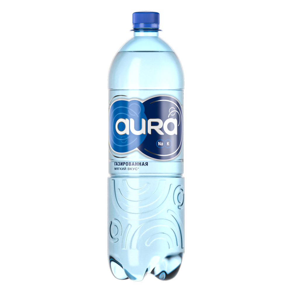 Вода пи­тье­вая «Aura» га­зи­ро­ван­ная, 1 л