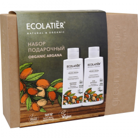 По­да­роч­ный набор «Ecolatier» Organic Argana, гель для душа + мо­лоч­ко для тела, 150 мл + 150 мл