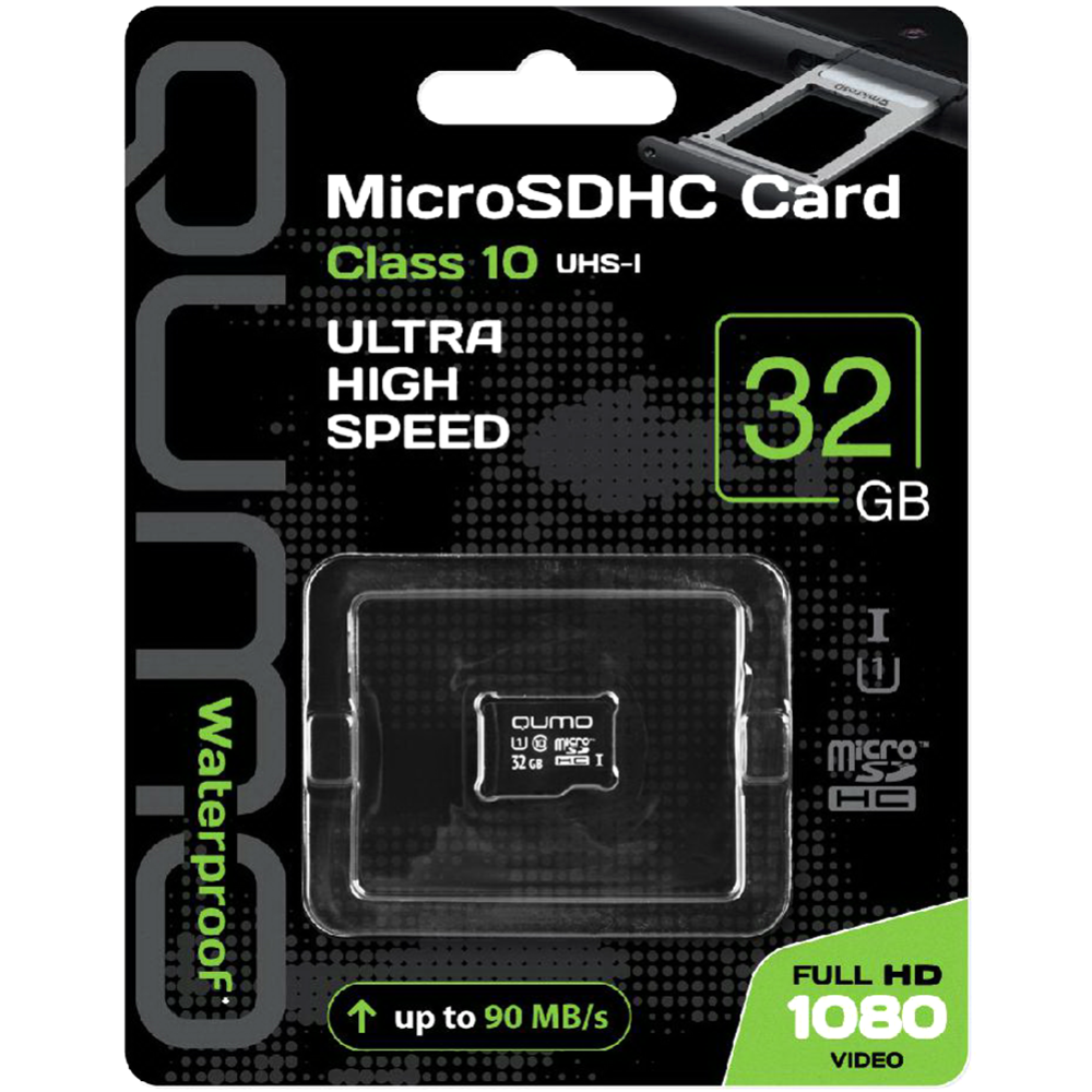 Картинка товара Карта памяти «Qumo» MicroSDHC, 32GB, QM32GMICSDHC10U1NA