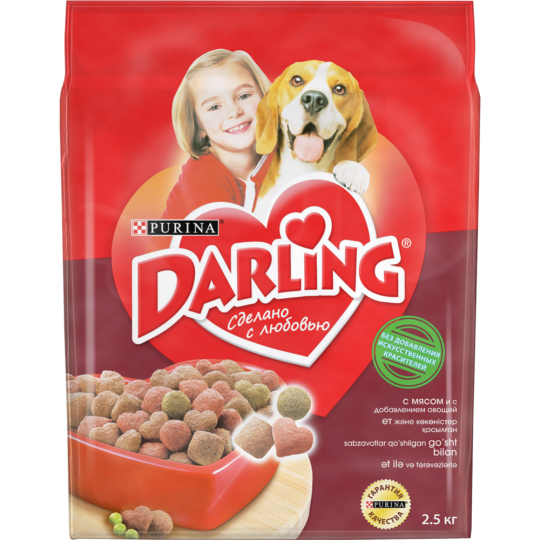 Корм для собак «Darling» мясо и овощи, 2.5 кг