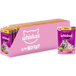 Уп. Корм для котят «Whiskas» паштет с курицей, 24х75 г