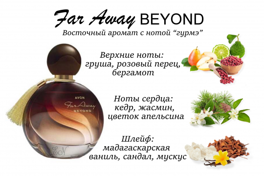 Парфюмерный набор Avon Far Away Beyond для нее, Духи 50мл + 10мл