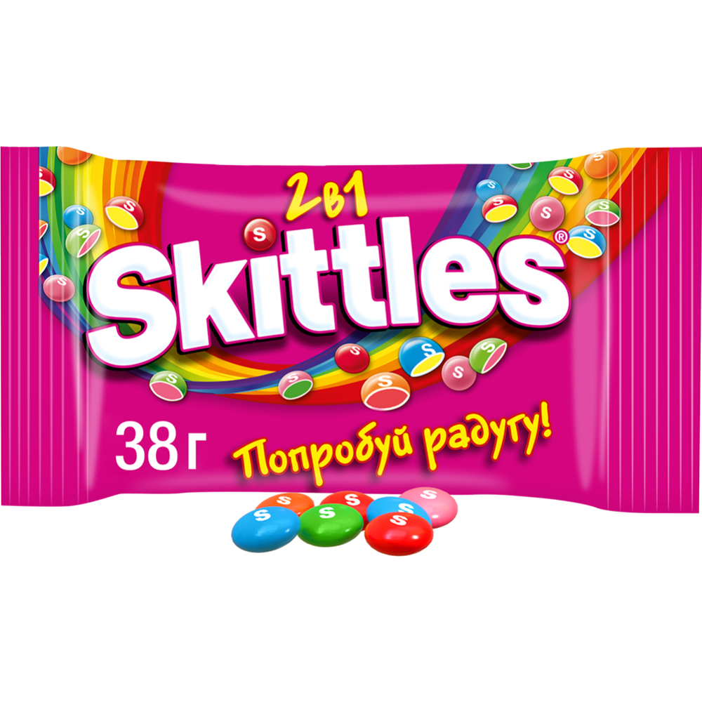 Драже жевательное «Skittles» 2 в 1, 38 г #0
