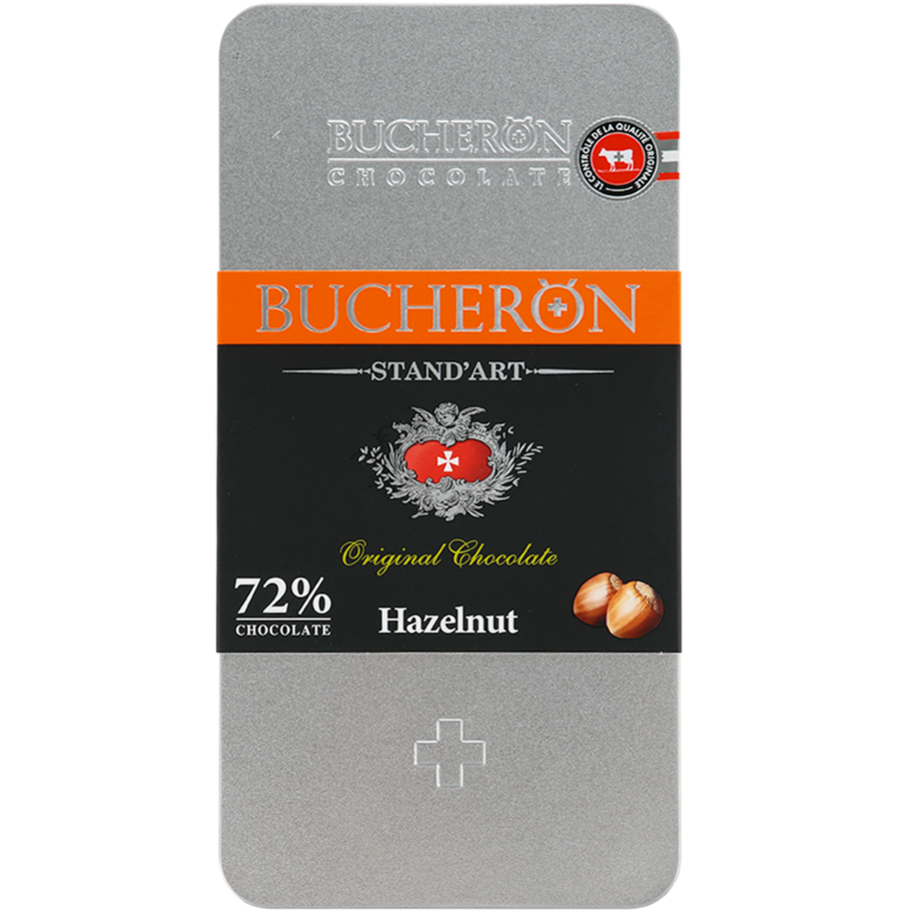 Шоколад «Bucheron» горький, с фундуком, 72%, 100 г