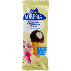 Мо­ро­же­ное «Доб­ря­та» ва­ниль­ное в шо­ко­лад­ной гла­зу­ри, 70 г