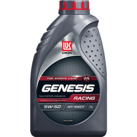 Масло моторное «Lukoil» синтетическое, genesis racing SAE 5w-50, 1 л