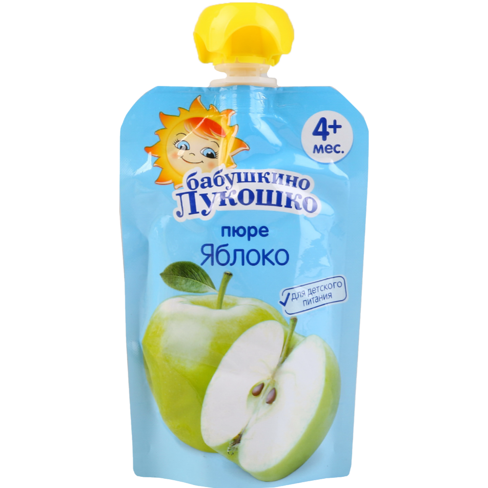 Пюре фрук­то­вое «Ба­буш­ки­но Лу­кош­ко» из яблок, 90 г