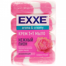 Крем-мыло «Exxe» 1+1, нежный пион, 4х90 г