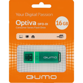 USB Flash «Qumo» Optiva 01 16GB 2.0, QM16GUD-OP1-green