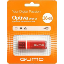 USB Flash «Qumo» Optiva 01 16GB 2.0, QM16GUD-OP1-red