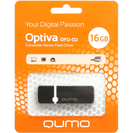 USB Flash «Qumo» Optiva 02 16GB 2.0, QM16GUD-OP2-black