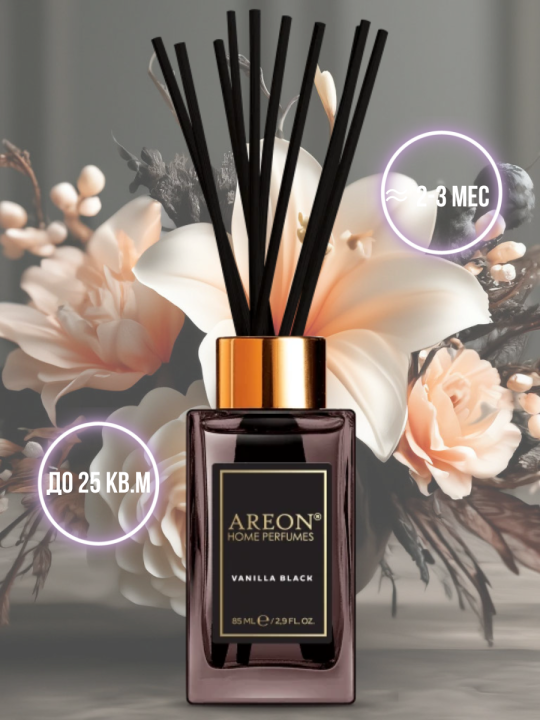 Парфюм для дома диффузор Areon Premium Vanilla Black 85мл