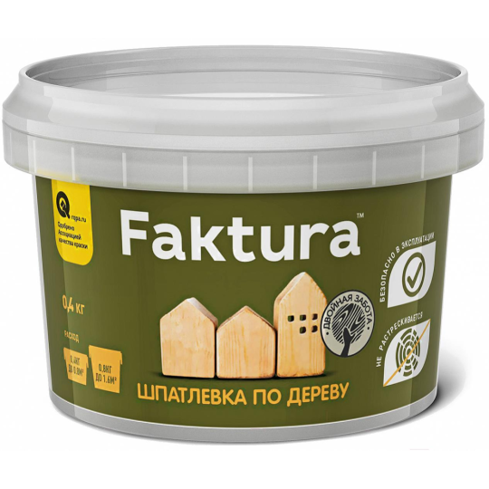 Шпатлевка «Faktura» 0.4 кг, бежевая, акриловая