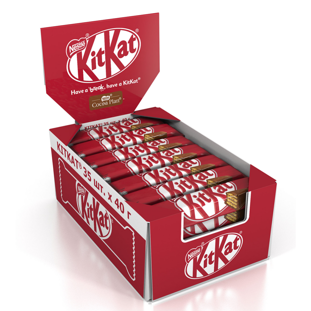 Уп. Шоколадный батончик «KitKat» с хрустящей вафлей, 35х40 г