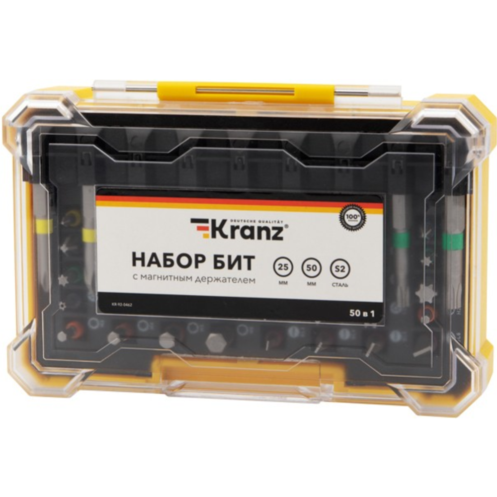 Набор бит «Kranz» с магнитным держателем, KR-92-0462, 50 предметов