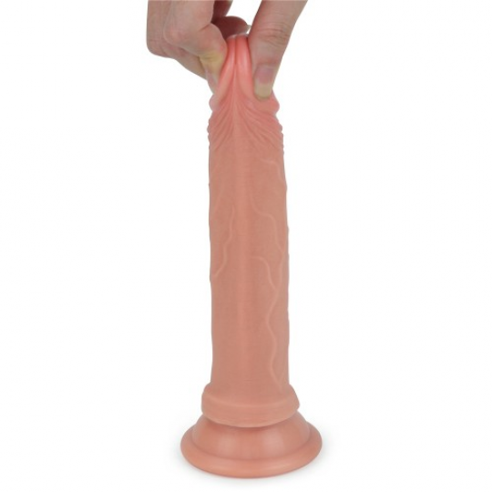 Фаллоимитатор на присоске телесный Dual-Layered Silicone Cock 19 см